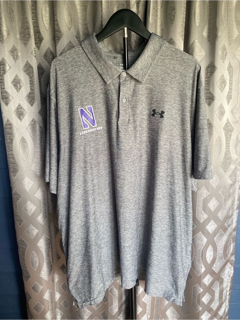 Under Armour Northwestern Wildcats Basketball Polo Mens 3XL NCAA Preppy